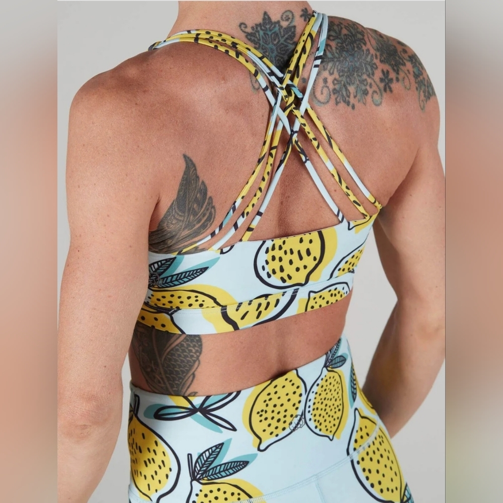 Feed Me Fight Me Lemon Squeeze Sportsbra, Size M - Picture 3 of 8